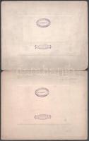 1907 Az Adria Line Nagy Lajos gőzhajója Cardiff kikötőjében, 2 db kartonra kasírozott, feliratozott ...