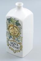 Hollóházi Aqua Vitae palack, jelzett, hibátlan, m: 20,5 cm
