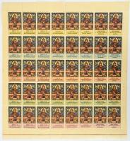 1938 Szt. István év - III. Magyar Nemzeti Bélyegkiállítás, Május havában Bélyegotthon alapítása, 25 éves a MABOE bélyegnapja levélzáró teljes ív.
