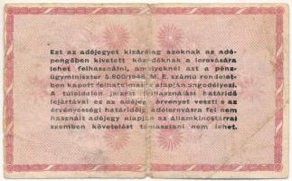 1946. 1.000.000AP hátoldalán látványos extra festék a szöveg jobb sávjában T:VG
Adamo P53