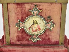 Álló házioltár. cca, 20. sz. első harmada, magyar, zeneszerkezettel, hiánnyal, m: 63 cm