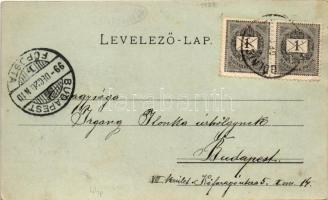 1899 (Vorläufer!) Thurzófüred, Kupele Turzo (Gölnicbánya, Gelnica); Thurzó ház, villa, nyaraló, este...