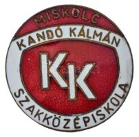 ~1990. "Kandó Kálmán Szakközépiskola Miskolc" zománcozott bronz iskolajelvény (27mm) T:AU