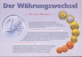 Németország 1999-2001. 1Pf + 2Pf + 5Pf + 10Pf + 50Pf + 1M + 2M (3x) + 5M teljes sor szettben (3x), ö...