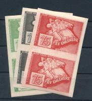 1959 75 éves a Levélbélyeggyűjtők Első Hazai Egyesülete vágott levélzáró sor párokban