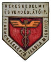 ~1960. "Kereskedelmi és Vendéglátóipari Szakmunkásképző Miskolc" zománcozott bronz iskolajelvény (22x26mm) T:AU,XF