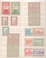 ca 1900 Magyar levélzáró összeállítás kétoldalas berakólapon