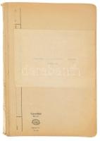 Liska Tibor: Ökonosztát. III-IV. rész. Gépelt kézirat. Lefűzve, kissé sérült papírmappában, 210-317 p.