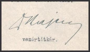 cca 1920-1930 4 db aláírás: Kultuszminisztériumi államtitkár, József nádor egyetem tanár, Magyar nem...