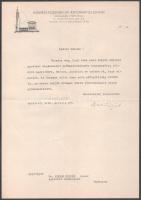 cca 1920-1930 4 db aláírás: Kultuszminisztériumi államtitkár, József nádor egyetem tanár, Magyar nem...