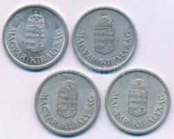 1941-1944. 1P Al (4xklf) Teljes sor, benne az 1943-as évjárat! T:XF Adamo P6.1