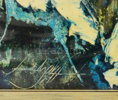 Saly Németh László (1920-2001): Arckép. Olaj, karton. Jelezve balra lent. Üvegezett, dekoratív, kiss...