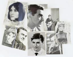 cca 1960 Magyar előadók 8 db fotója, 13x9 cm alatt