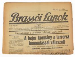 1933 Brassói Lapok március 19-i száma, melléklettel, sérült