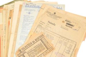 cca 1870-1940 100 db reklámos nyomtatvány, fejléces számla, stb