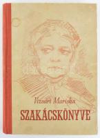 Vízvári Mariska szakácskönyve. Bp., 1957, Minerva, 399+1 p. Kiadói félvászon kötés, kopott, foltos borítóval.