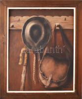 Mónus Sándor (1909-1996): Pihenő. Olaj, farost, jelzett, apró felületi karcolással. Fakeretben. 60x50 cm