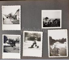 cca 1930/50 fotóalbumba rendezve 85 darab klf méretű fotó