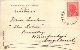 1906 Slanic-Moldova, Baile Slanic, Szlanikfürdő (Bacau); Parcu du Pavilionul de Musica, Vederea spre...