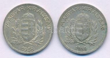 1938-1939. 1P Ag (2xklf) T:XF patina Adamo P6