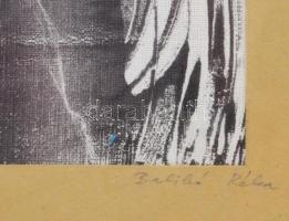 Balikó Réka (1963-): Repülés, 1989. Vegyes technika, vászon. Jelzett. Üvegezett fakeretben, 30x31 cm