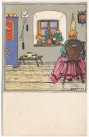 Bauernstube. Wiener Werkstätte No. 908. s: Carl Krenek (EK)