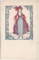 Mode. Wiener Werkstätte No. 704. s: Fritzi Löw (felületi kopás / worn surface)