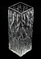 cca 1970 Skandináv design hasábváza, pattogzással, m: 22 cm