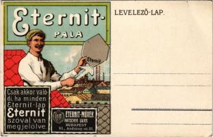 Eternit-Pala. Hatschek Lajos Eternit-Művek reklámlapja. Budapest VI. Andrássy út 33. / Hungarian roof tile advertisement card. litho (EB)