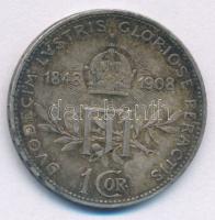 Ausztria 1908. 1K Ag "Ferenc József - Jubileum" T:XF,VF patina Austria 1908. 1 Corona Ag "Franz Joseph - Jubilee" C:XF,VF patina Krause KM#2808