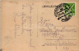 Komárom, Komárno; Újkomáromi vasútállomás. Neuhauser Jenő kiadása / railway station (kopott sarkak /...