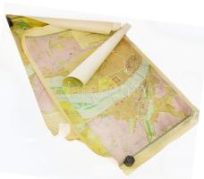 3 db régi magyar térkép reprintje. Budapest és környéke 65x90 cm