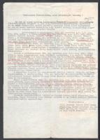 1946 Mezőkövesdi járásbíróság által kiadott okmány, rajta 18 db inflációs illetékbélyeg