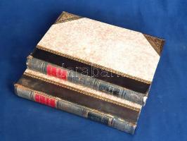 Pulszky Ferencz: Magyarország archaeologiája. 1-2. kötet. Budapest, 1897. Pallas Irodalmi és Nyomdai Rt. [6] + 342 + [2] p. + 101 t. (ebből 2 dupla oldalas) + 1 térkép (kihajtható: Rómer Flóris őstörténeti térképe Magyarországról); [6] + 376 p. + 95 t. (ebből 6 dupla oldalas). Első kiadás. Az első kötet 122, a második 156 szövegközti ábrával is illusztrált. A politikus, régész, műgyűjtő grandiózus munkájában összefoglalja az ország földjén élt népek ránk maradt tárgyi emlékeivel kapcsolatos tudnivalókat. Ismerteti többek közt a nagyszentmiklósi kincs darabjait, de érdekes tanulmányt tartalmaz a magyar szent koronáról is. Példányunk első kötete utolsó leveleinek középső margóin kisebb régi javítások. Egységes, díszes, kissé kopott, enyhén sérült, dúsan aranyozott kiadói félmaroquin kötésben, gerinceken a címfelirat piros és fekete címkén, piros festésű lapszélekkel. Összességében jó példány.