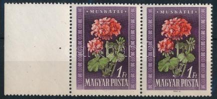 1950 Virág I. 1Ft ívszéli pár a tervező neve alig látszik tévnyomattal