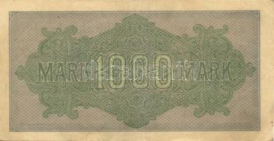 Német Birodalom / Weimari Köztársaság 1922. 1000M (4x) "Dornen" vízjellel, a "Reichsb...