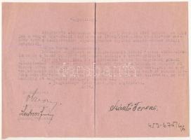 1942. Állami kenyérpótjegy testi munkás részére" szelvényív hátoldalán jegyzőkönyvvel + 5db ken...