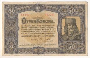 1920. 50K "Orell Füssli Zürich" nyomdahely jelöléssel, "5a 013 933791" sorszámmal T:F Adamo K25