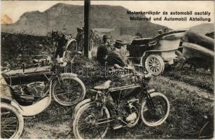 1914 Motorkerékpár és automobil osztály / Motorrad und Automobil Abteilung / WWI Austro-Hungarian K.u.K. military, motorcycle and automobile (motorized) division (fl)