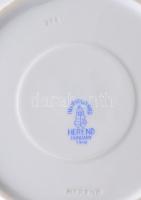 Herendi zöld rózsa mintás kávés csésze alátéttel, jelzett, d: 16 cm