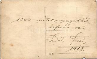 1918 1200 méter magasból lezuhant repülőgép roncsai / WWI Austro-Hungarian K.u.K. military, wreckage...