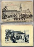 GYULA - Hatalmas gyulai képeslapgyűjtemény - összesen 378 db képeslap 4 db Lindner berakóban. Ritka ...