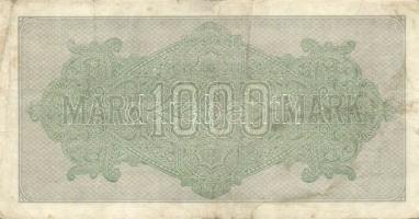 Német Birodalom / Weimari Köztársaság 1922. 1000M (4x) "Mäander" vízjellel, a "Reichs...