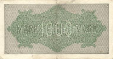 Német Birodalom / Weimari Köztársaság 1922. 1000M (4x) "Mäander" vízjellel, a "Reichs...