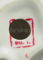 Kakas 2 tyúkkal, jelzett, kis kopással, m: 15 cm alatt