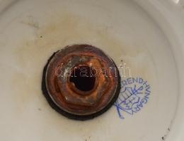 Herendi Viktória mintás asztali lámpa, jelzett, foltos búrával, vezeték nélkül, m: 37 cm