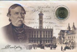 2003. 20Ft Cu-Ni-Zn "Deák Ferenc" elsőnapi veret "03147" sorszámú emléklapon T:UNC Adamo FOEM2