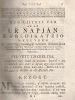 Telek [József] Josef: 
Három részre osztatott Szent beszédek, mellyeket a hit-béli ellen-vetéseknek...