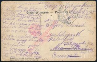 1915 Tábori posta képeslap K.u.k. Infanterieflegskolonne