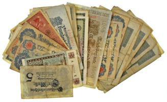 Német Birodalom / Weimar Köztársaság ~1920-1922. 51db-os vegyes inflációs bankjegy tétel T:F,VG